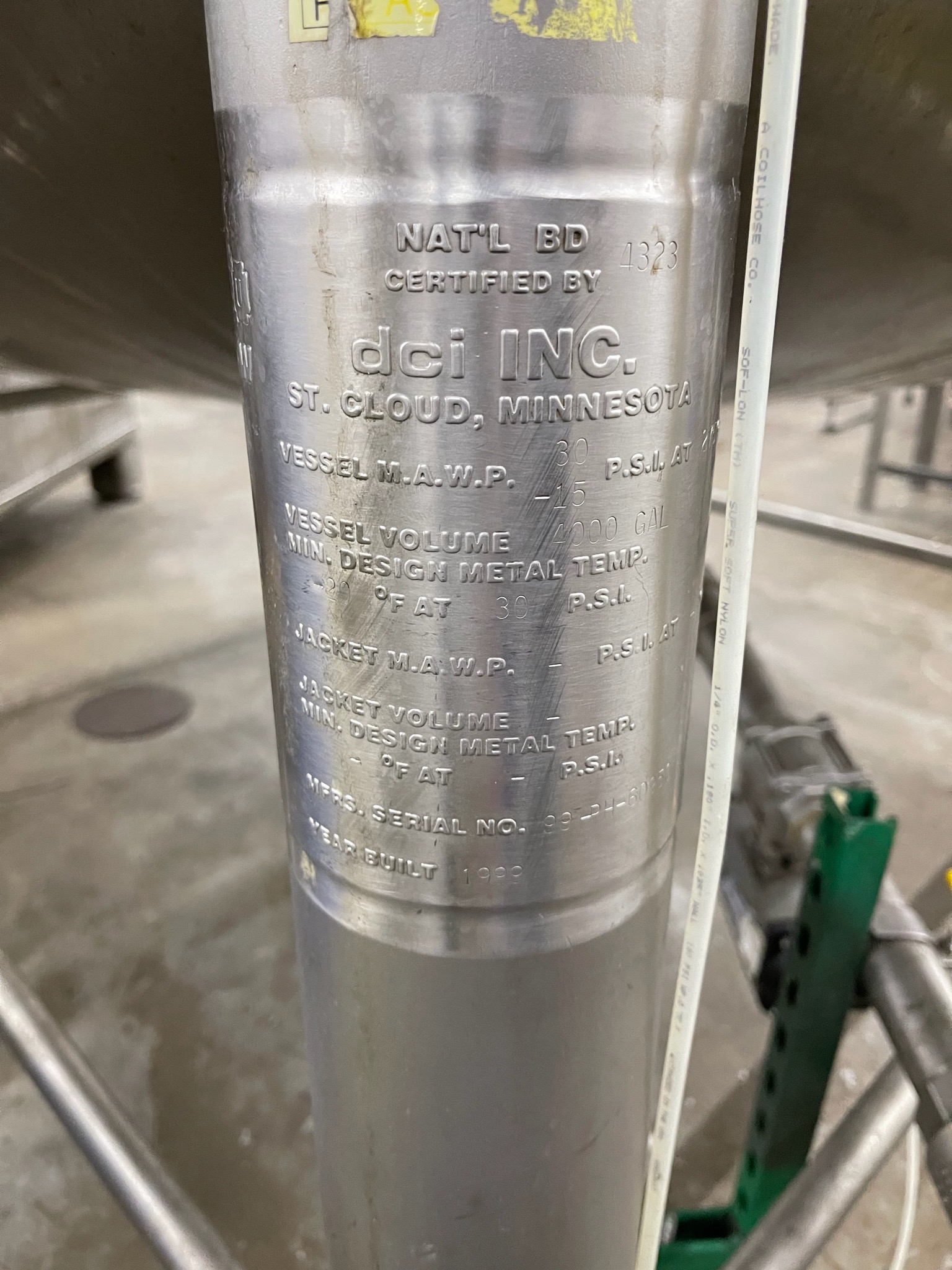 4000 Gallon Stainless Steel Tank image 2