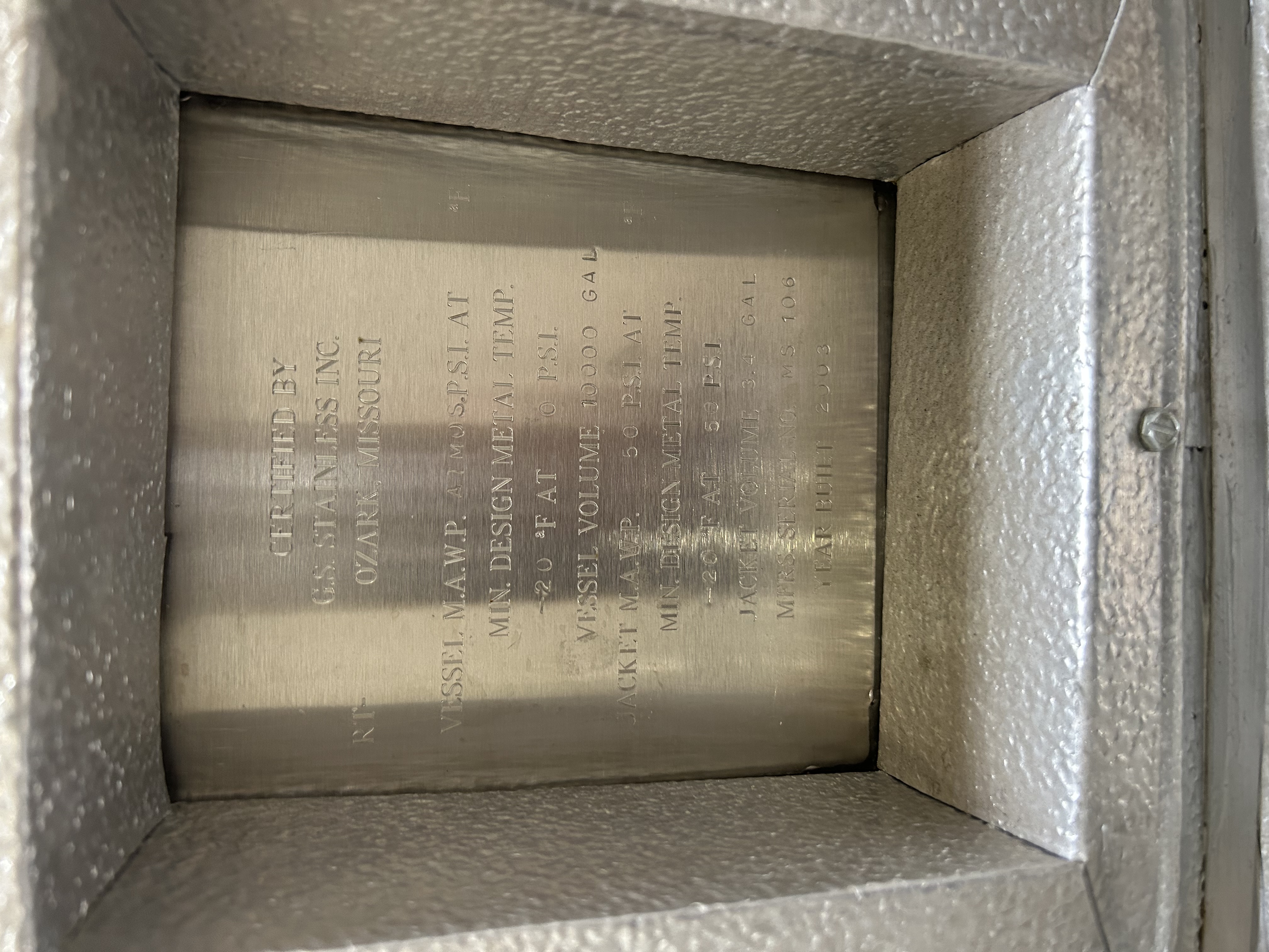10000 Gallon Stainless Steel Jacketed Tank image 5