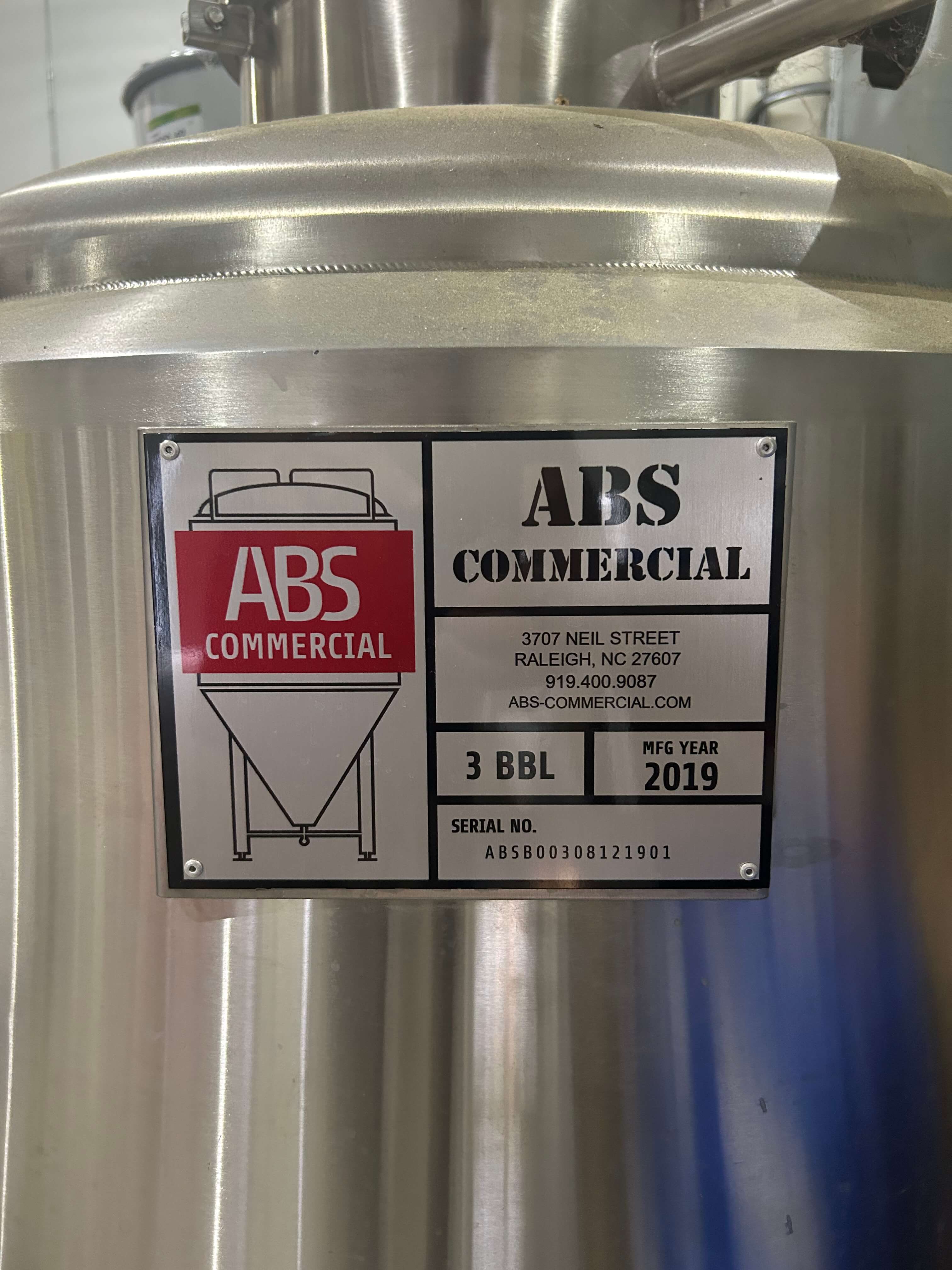 ABS Stainless Steel 3 BBL Brite Tank image 6