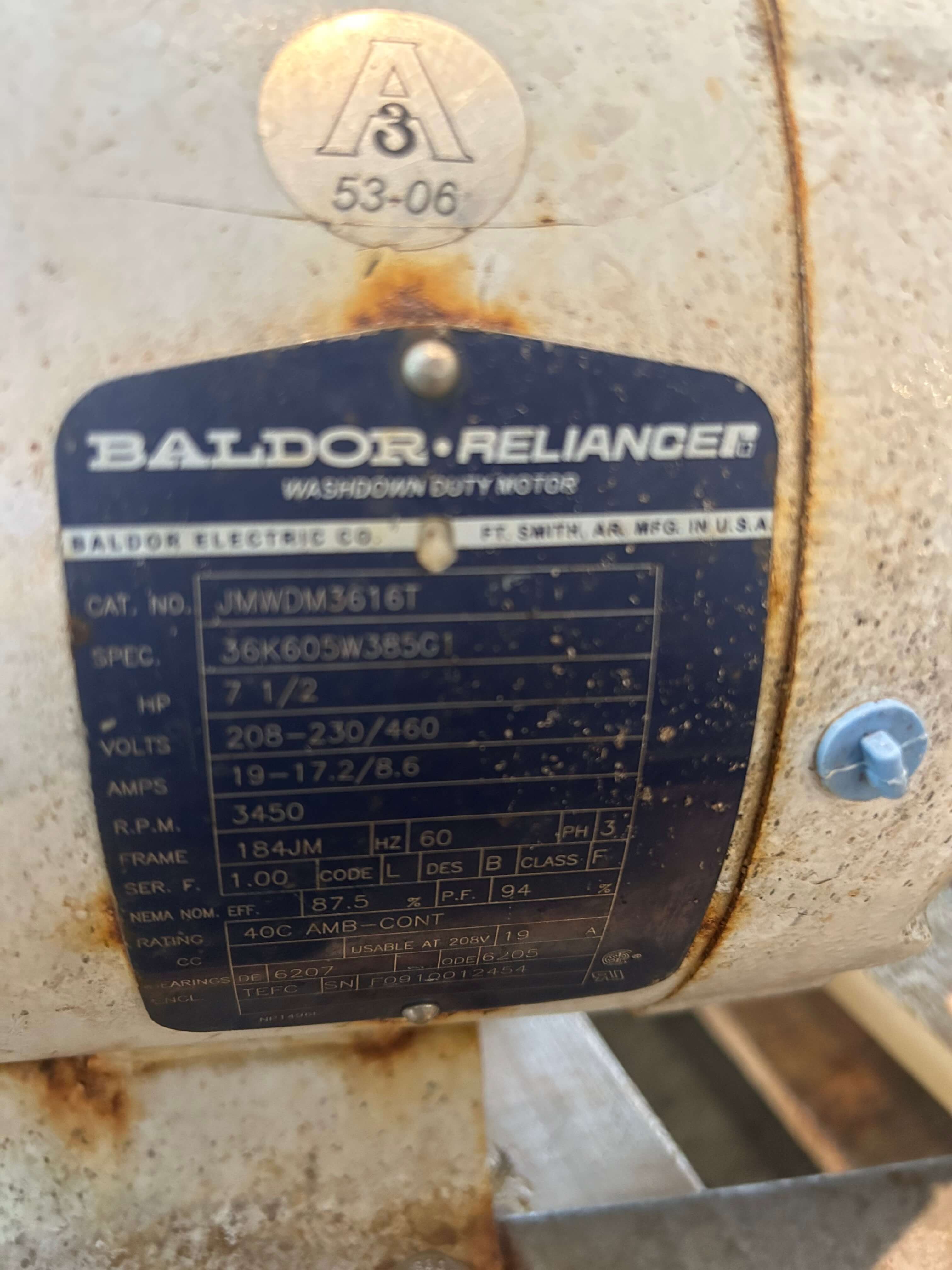 Baldor 7.5 HP Motor image 3