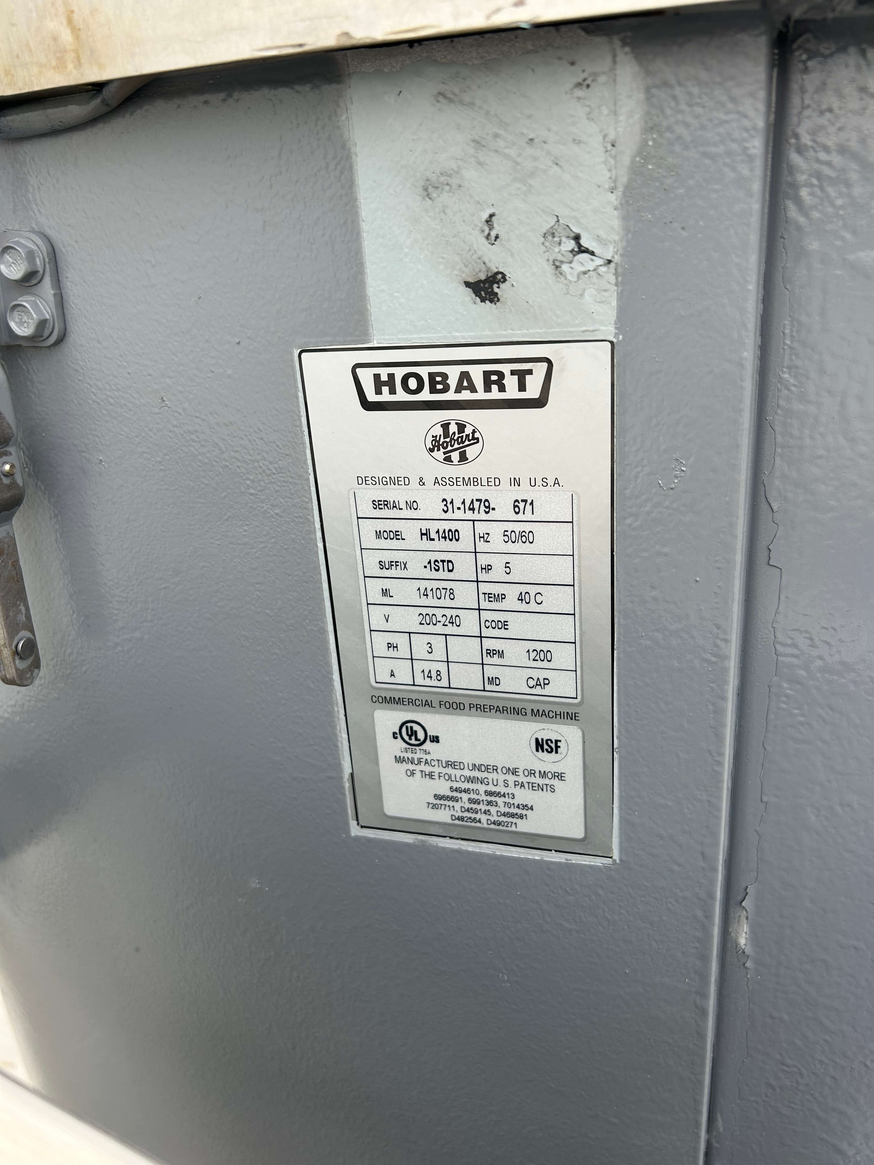 Hobart 140qt Mixer Model HL1400 image 3