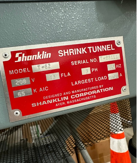 Shanklin HS 1 Shrink Wrapper with Shanklin T 62 Shrink Tunnel image 3