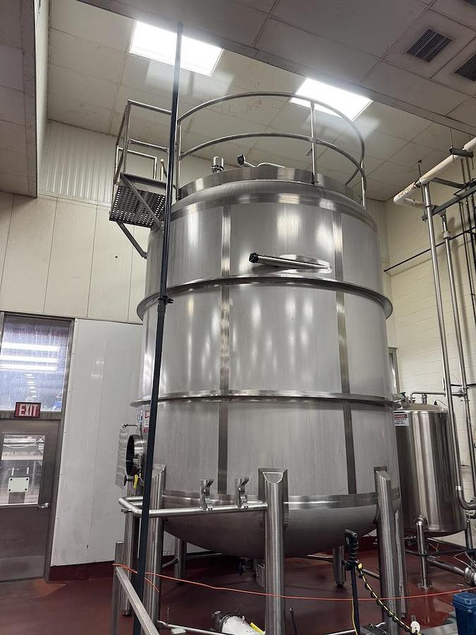 Feldmeier 6,500 Gallon Vertical Mix Tank, 316L Stainless Steel
