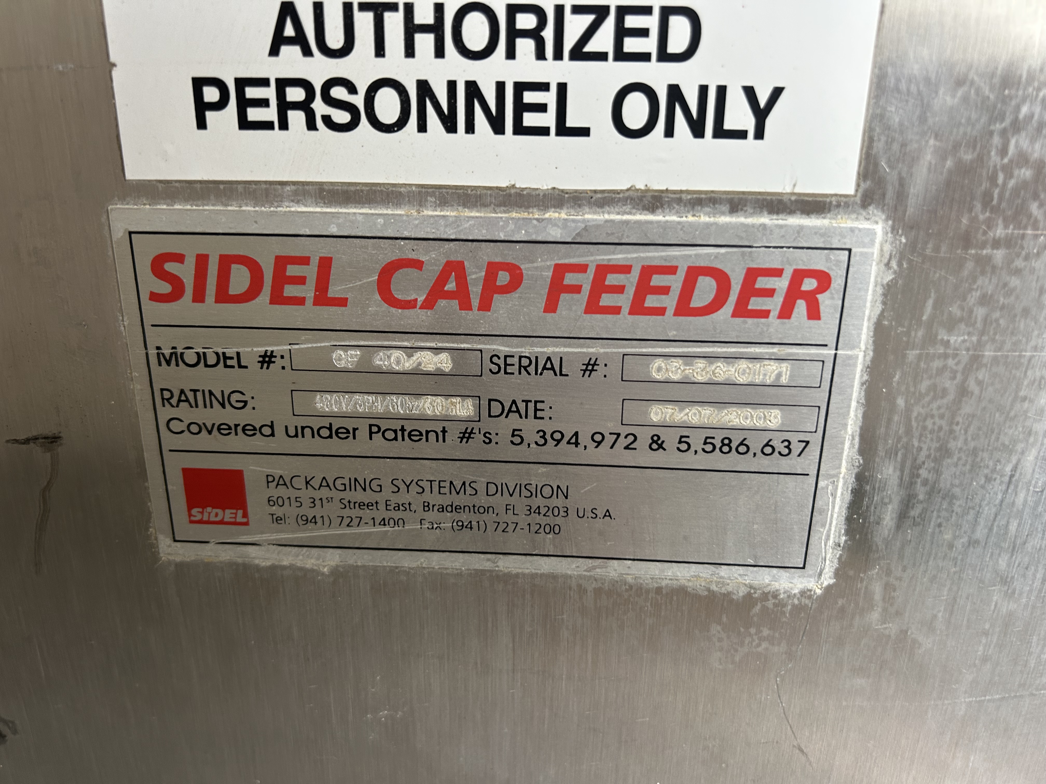 Sidel Cap Feeder and Elevator image 4