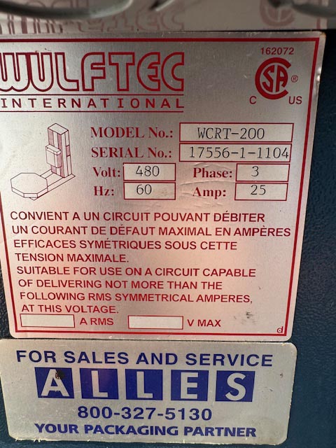 Wulftec WCRT 200 Pallet Wrapper image 2