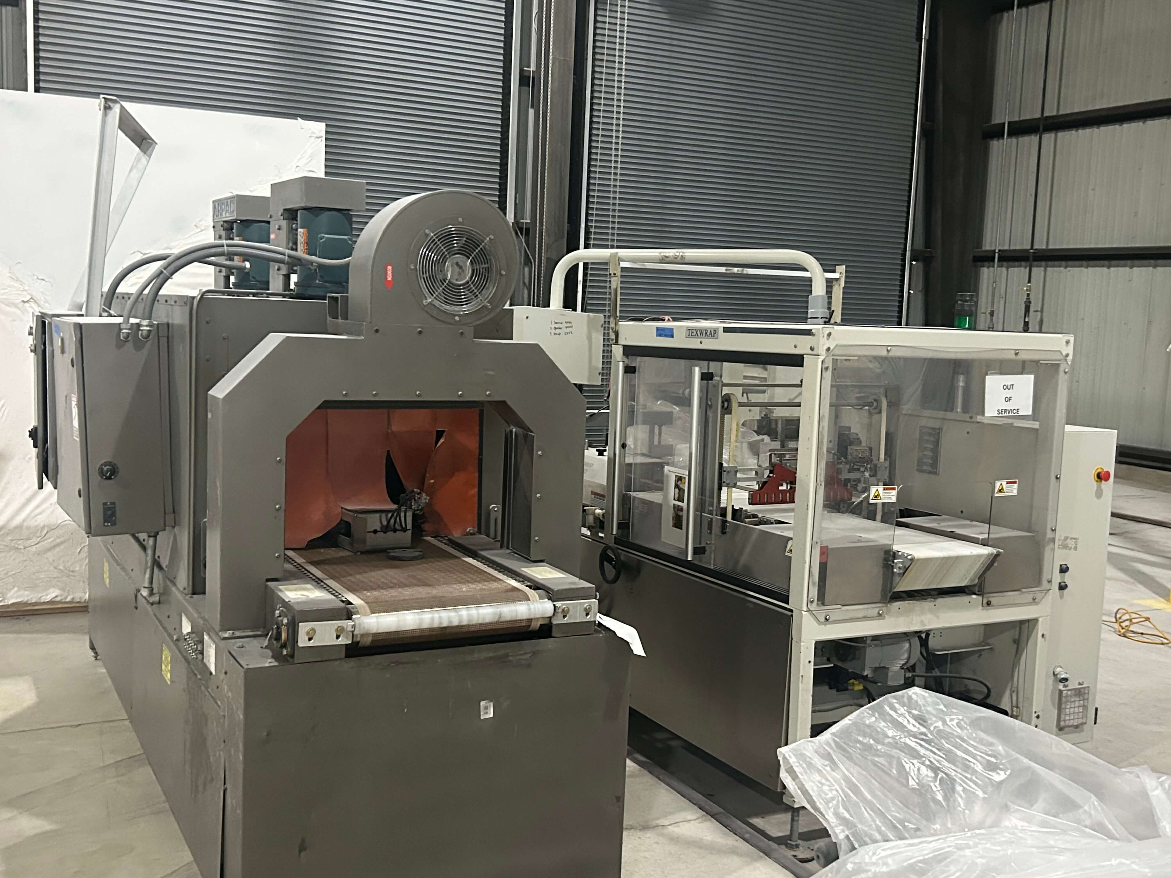 Texwrap Wrapper and Arpac Shrink Tunnel