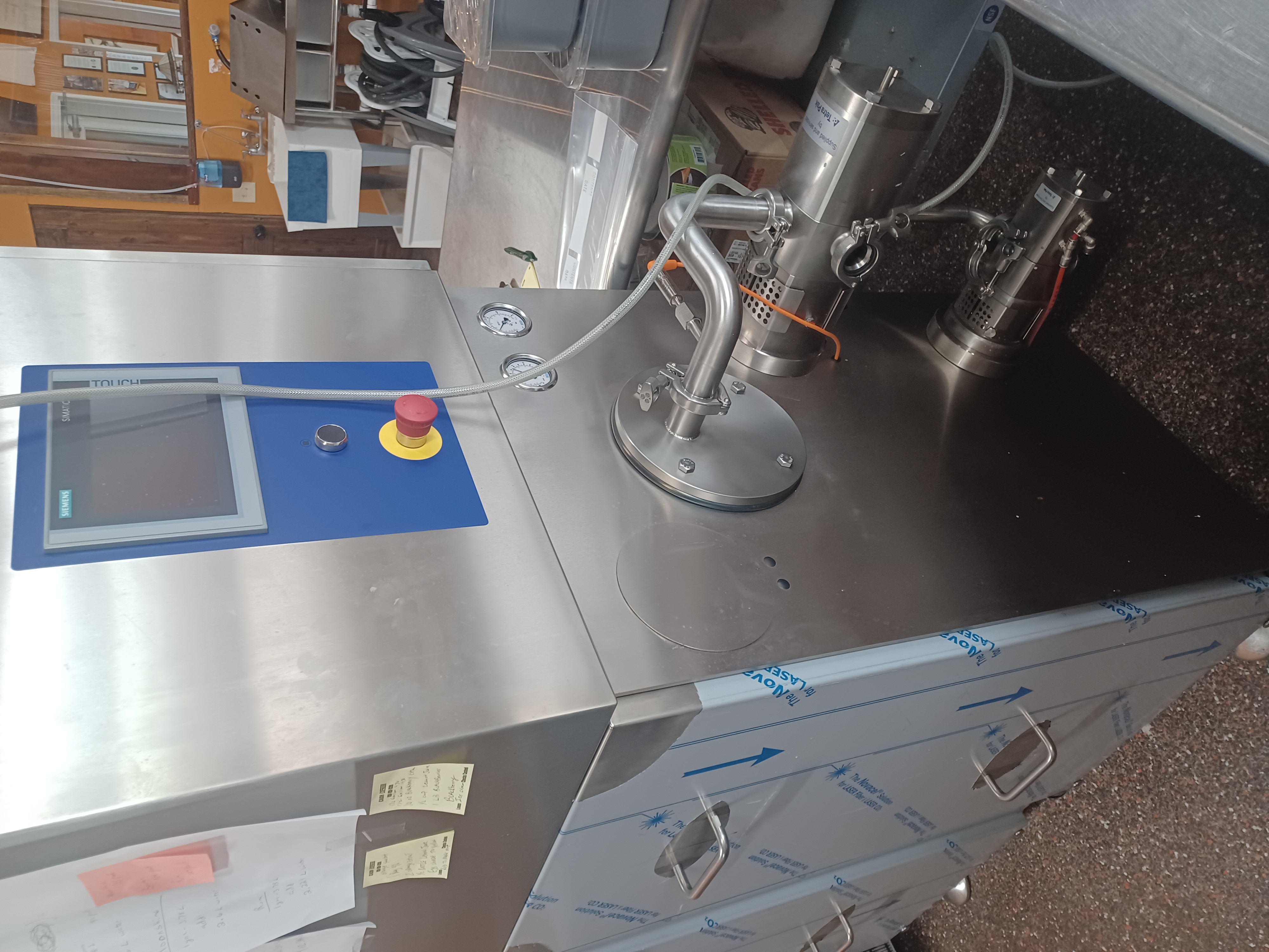Tetra Pak Continuous Freezer S700 A2 with a 4 compartment mixing tank