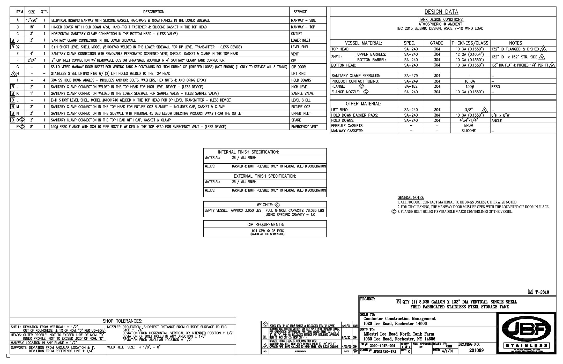 8925 Gallon Stainless Steel Tank image 2