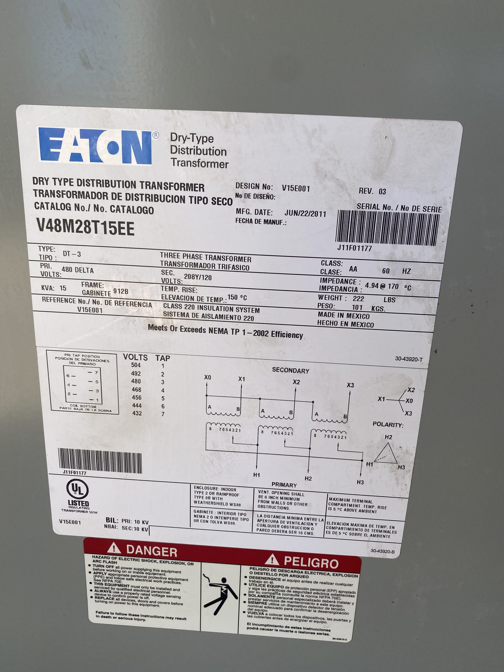 EATON Three Phase Transformer image 2