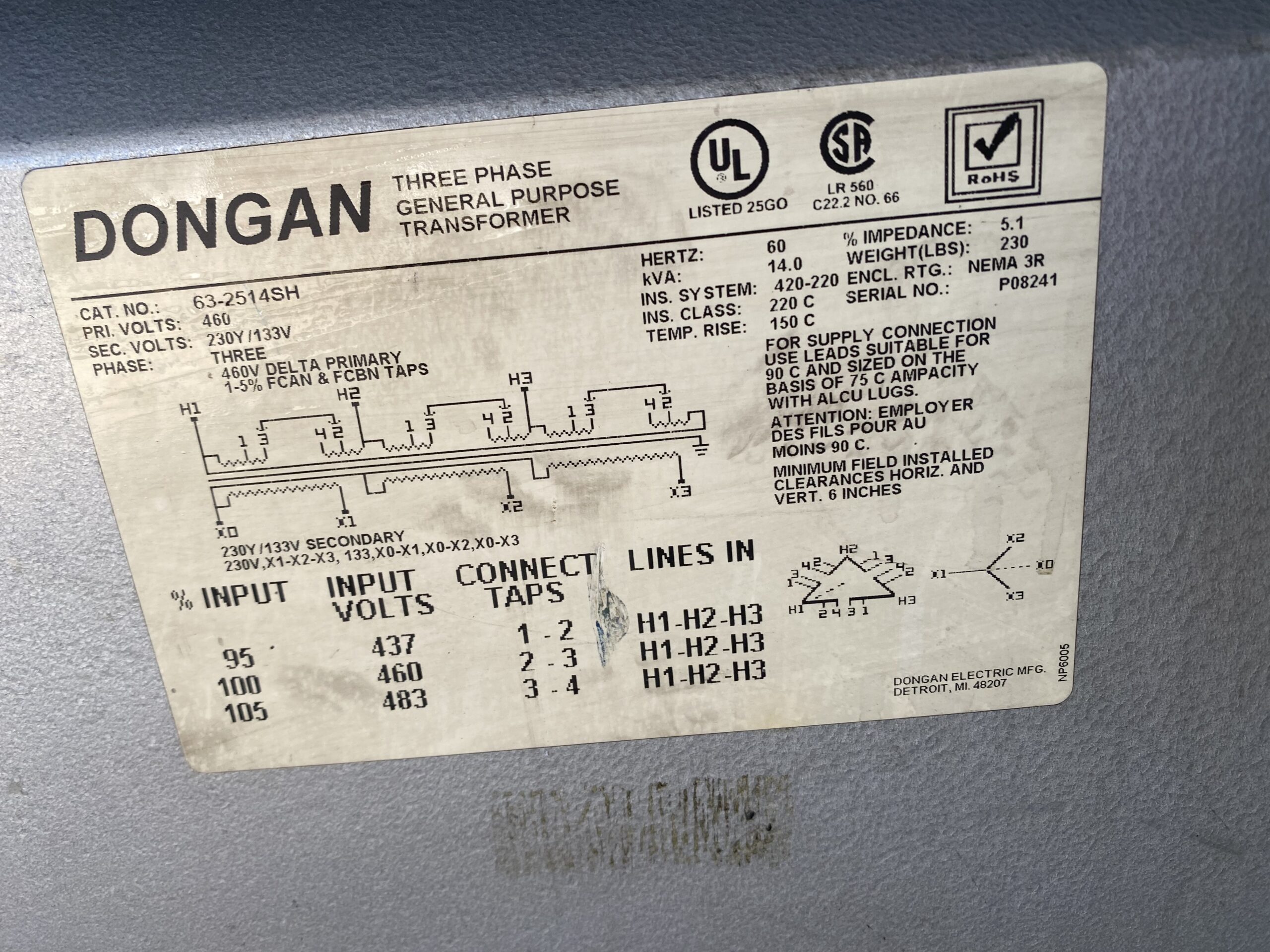 Dongan Three Phase General Purpose Transformer image 2
